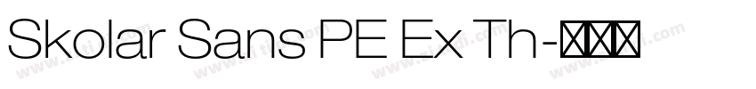 Skolar Sans PE Ex Th字体转换